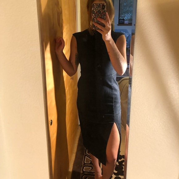 Zara Denim Midi Dress - Picture 2 of 8